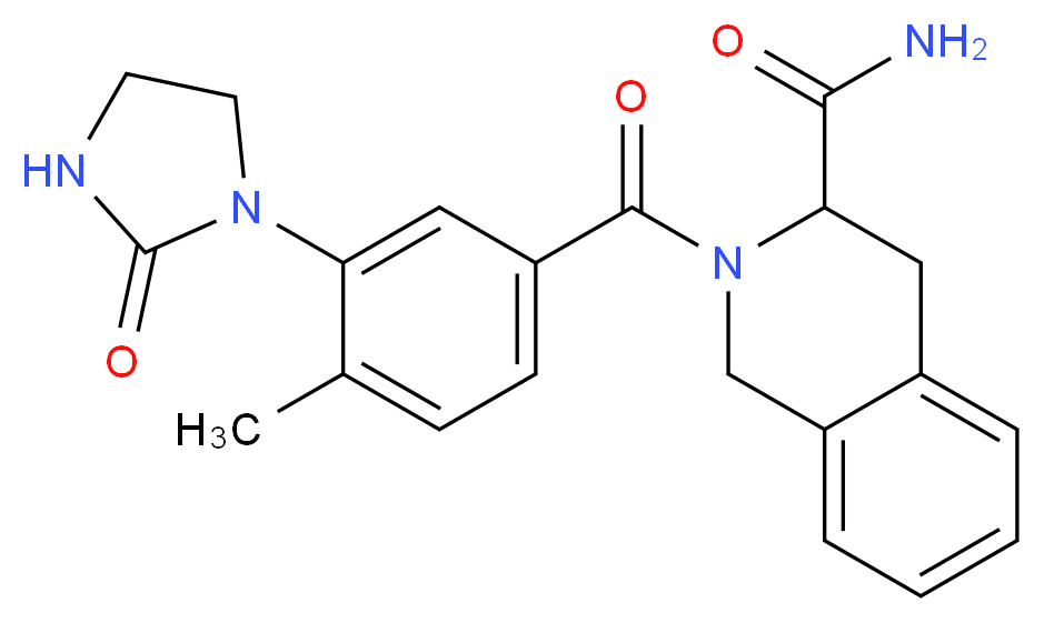 2-[4-methyl-3-(2-oxo-1-imidazolidinyl)benzoyl]-1,2,3,4-tetrahydro-3-isoquinolinecarboxamide_Molecular_structure_CAS_)