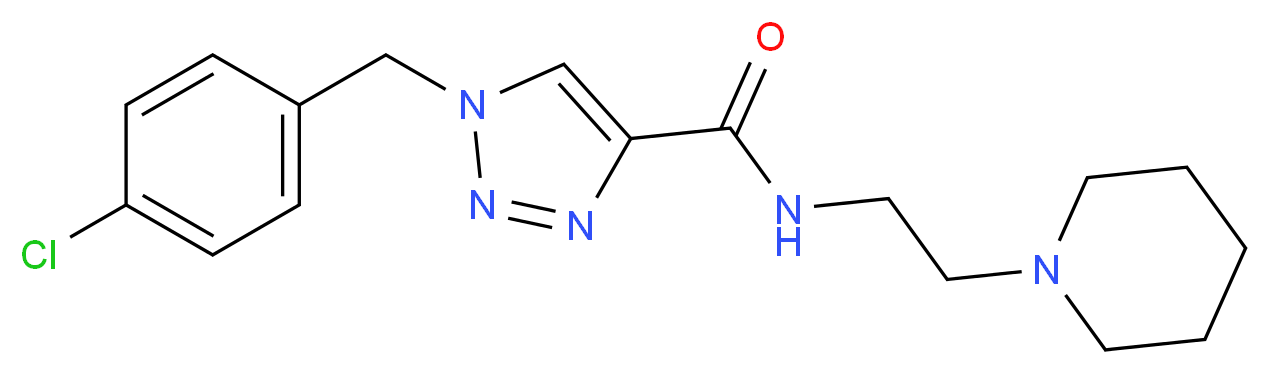 1-(4-chlorobenzyl)-N-[2-(1-piperidinyl)ethyl]-1H-1,2,3-triazole-4-carboxamide_Molecular_structure_CAS_)