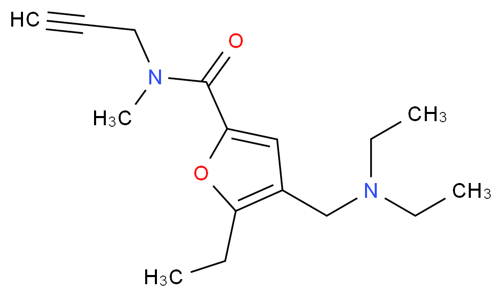 4-[(diethylamino)methyl]-5-ethyl-N-methyl-N-prop-2-yn-1-yl-2-furamide_Molecular_structure_CAS_)