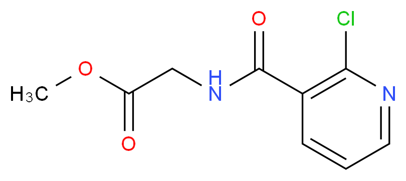 methyl 2-{[(2-chloro-3-pyridyl)carbonyl]amino}acetate_Molecular_structure_CAS_)