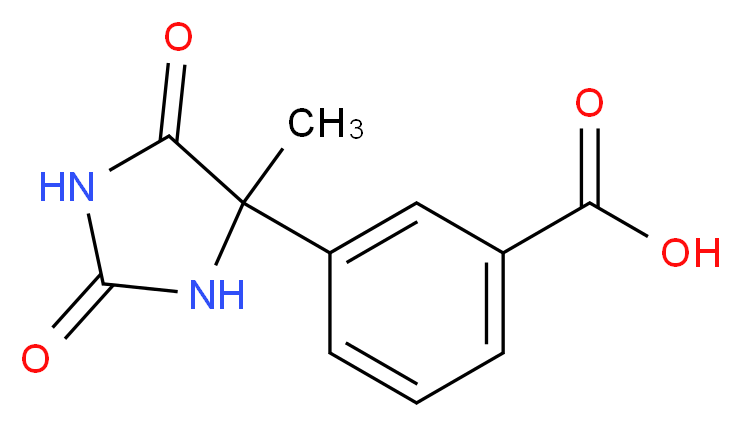 3-(4-methyl-2,5-dioxoimidazolidin-4-yl)benzoic acid_Molecular_structure_CAS_)