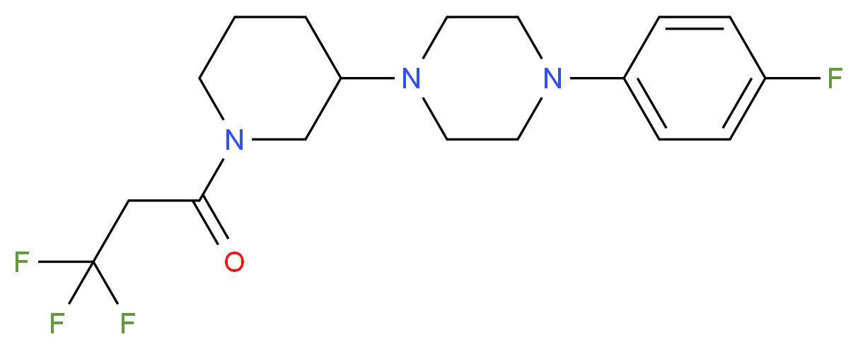 1-(4-fluorophenyl)-4-[1-(3,3,3-trifluoropropanoyl)-3-piperidinyl]piperazine_Molecular_structure_CAS_)