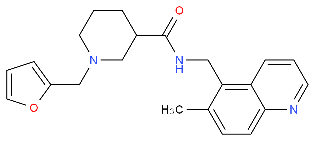 1-(2-furylmethyl)-N-[(6-methyl-5-quinolinyl)methyl]-3-piperidinecarboxamide_Molecular_structure_CAS_)