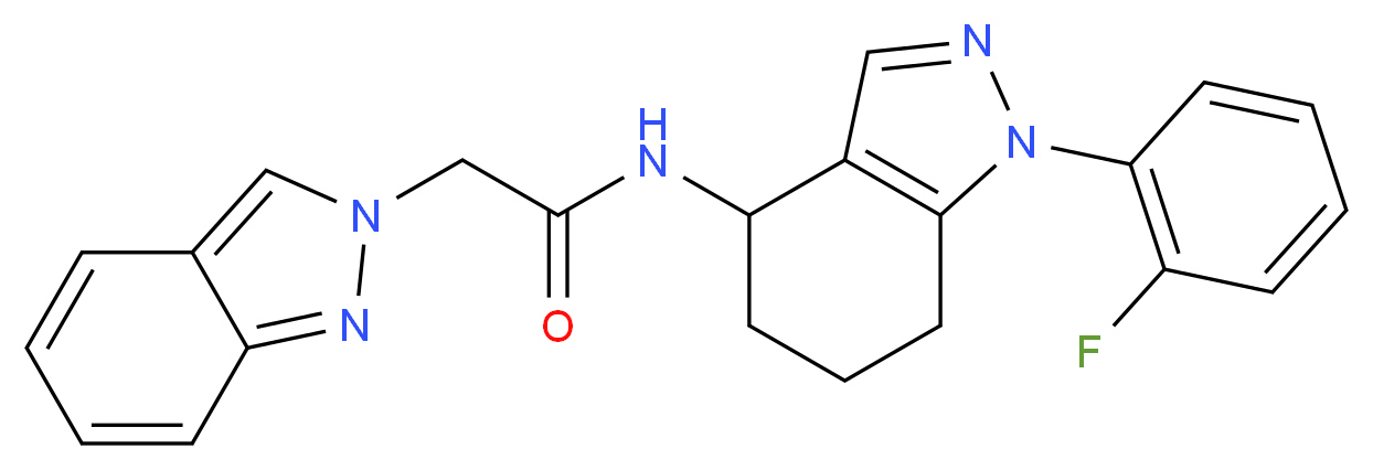 N-[1-(2-fluorophenyl)-4,5,6,7-tetrahydro-1H-indazol-4-yl]-2-(2H-indazol-2-yl)acetamide_Molecular_structure_CAS_)