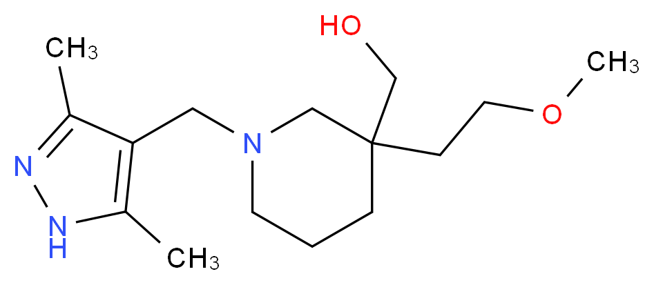 [1-[(3,5-dimethyl-1H-pyrazol-4-yl)methyl]-3-(2-methoxyethyl)-3-piperidinyl]methanol_Molecular_structure_CAS_)