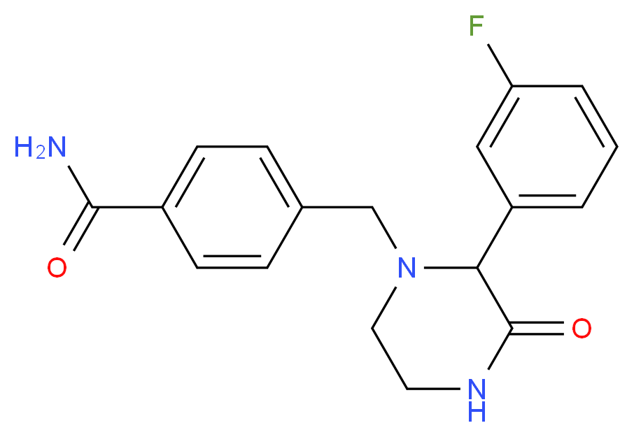 4-{[2-(3-fluorophenyl)-3-oxopiperazin-1-yl]methyl}benzamide_Molecular_structure_CAS_)