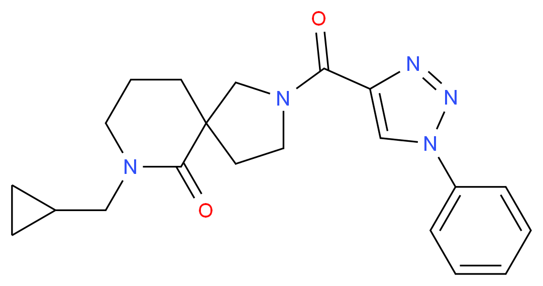 7-(cyclopropylmethyl)-2-[(1-phenyl-1H-1,2,3-triazol-4-yl)carbonyl]-2,7-diazaspiro[4.5]decan-6-one_Molecular_structure_CAS_)