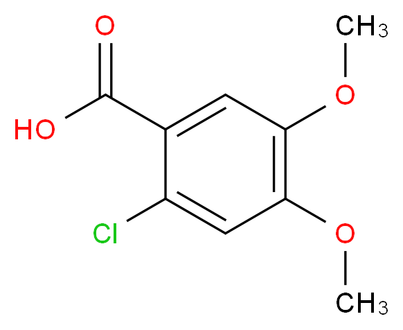 2-Chloro-4,5-dimethoxybenzoic acid_Molecular_structure_CAS_60032-95-3)