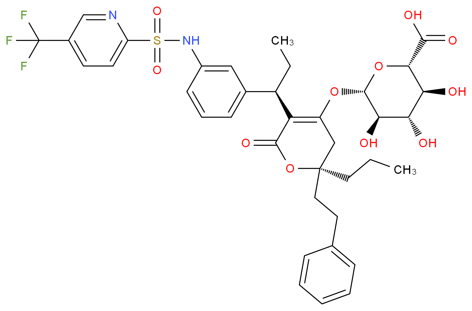 Tipranavir β-D-Glucuronide_Molecular_structure_CAS_947408-14-2)