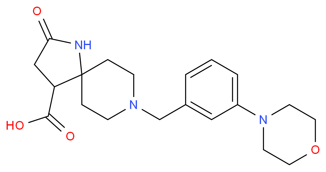 8-(3-morpholin-4-ylbenzyl)-2-oxo-1,8-diazaspiro[4.5]decane-4-carboxylic acid_Molecular_structure_CAS_)