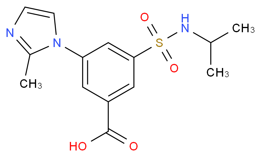 3-[(isopropylamino)sulfonyl]-5-(2-methyl-1H-imidazol-1-yl)benzoic acid_Molecular_structure_CAS_)