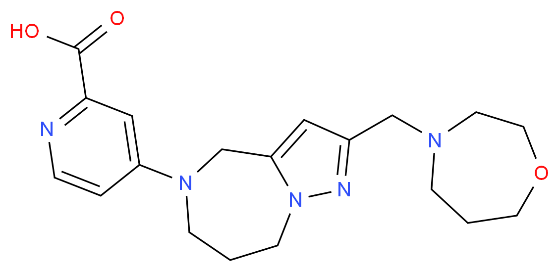 4-[2-(1,4-oxazepan-4-ylmethyl)-7,8-dihydro-4H-pyrazolo[1,5-a][1,4]diazepin-5(6H)-yl]-2-pyridinecarboxylic acid_Molecular_structure_CAS_)