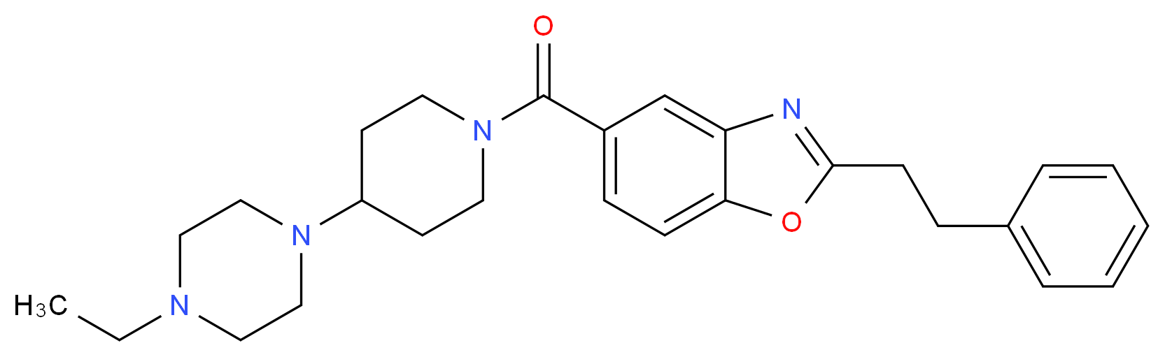 5-{[4-(4-ethyl-1-piperazinyl)-1-piperidinyl]carbonyl}-2-(2-phenylethyl)-1,3-benzoxazole_Molecular_structure_CAS_)