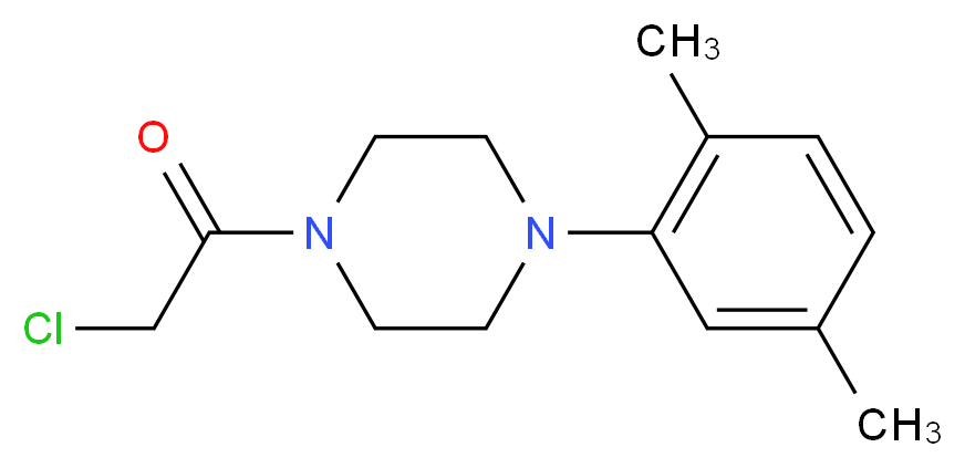 1-(chloroacetyl)-4-(2,5-dimethylphenyl)piperazine_Molecular_structure_CAS_)