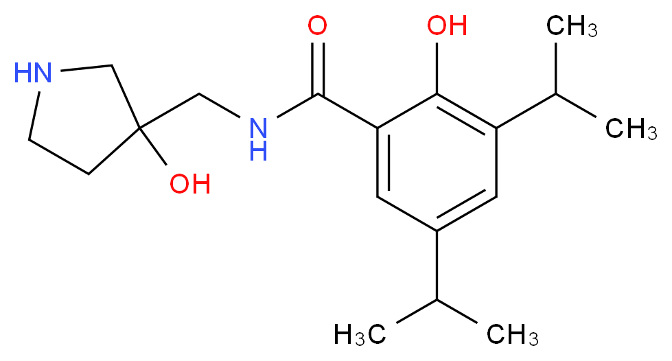 2-hydroxy-N-[(3-hydroxypyrrolidin-3-yl)methyl]-3,5-diisopropylbenzamide_Molecular_structure_CAS_)