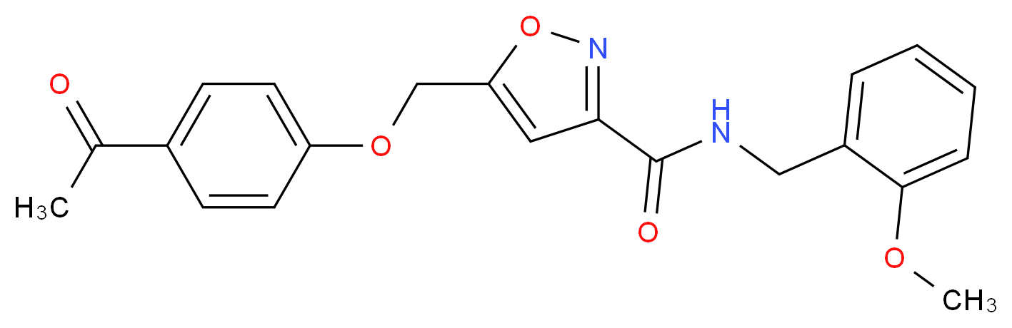 5-[(4-acetylphenoxy)methyl]-N-(2-methoxybenzyl)-3-isoxazolecarboxamide_Molecular_structure_CAS_)