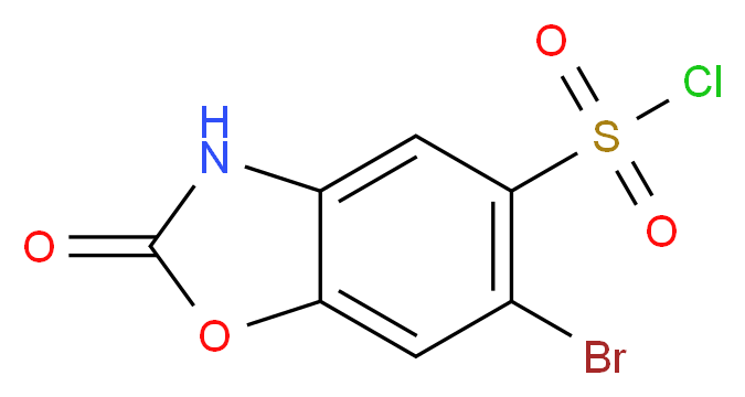 6-bromo-2-oxo-2,3-dihydro-1,3-benzoxazole-5-sulfonyl chloride_Molecular_structure_CAS_)