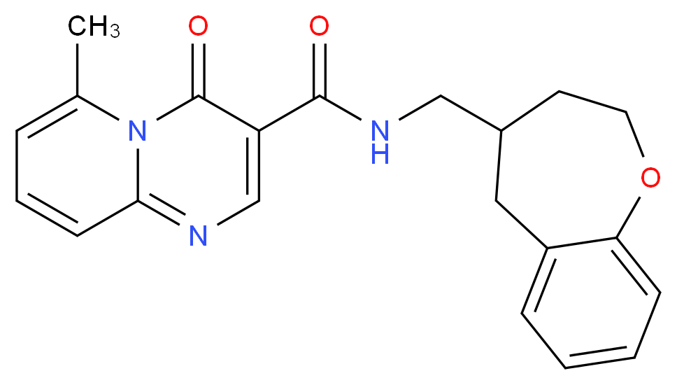 6-methyl-4-oxo-N-(2,3,4,5-tetrahydro-1-benzoxepin-4-ylmethyl)-4H-pyrido[1,2-a]pyrimidine-3-carboxamide_Molecular_structure_CAS_)