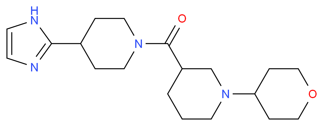 3-{[4-(1H-imidazol-2-yl)-1-piperidinyl]carbonyl}-1-(tetrahydro-2H-pyran-4-yl)piperidine_Molecular_structure_CAS_)