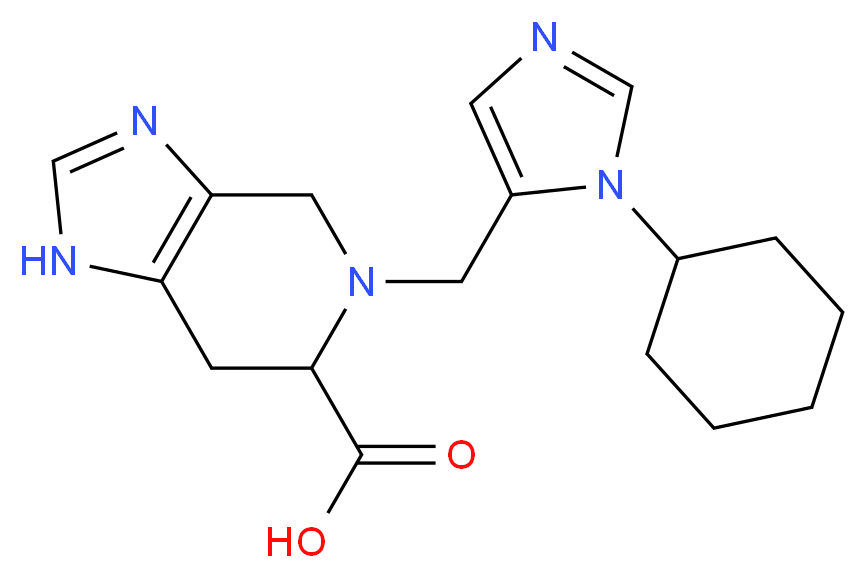 5-[(1-cyclohexyl-1H-imidazol-5-yl)methyl]-4,5,6,7-tetrahydro-1H-imidazo[4,5-c]pyridine-6-carboxylic acid_Molecular_structure_CAS_)
