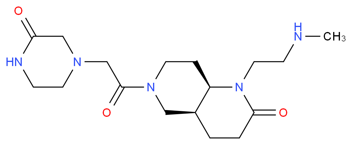 (4aS*,8aR*)-1-[2-(methylamino)ethyl]-6-[(3-oxopiperazin-1-yl)acetyl]octahydro-1,6-naphthyridin-2(1H)-one_Molecular_structure_CAS_)
