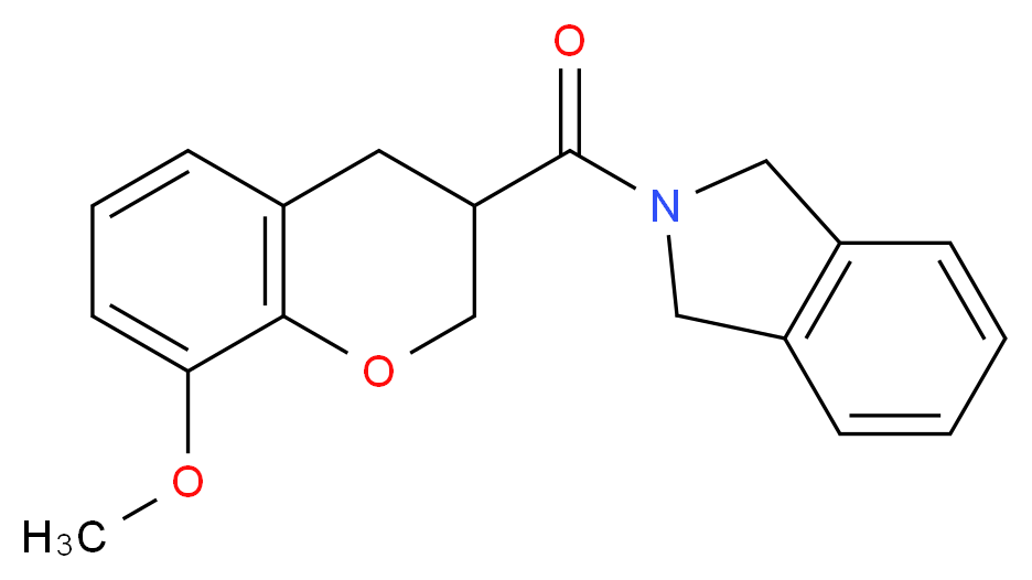 2-[(8-methoxy-3,4-dihydro-2H-chromen-3-yl)carbonyl]isoindoline_Molecular_structure_CAS_)