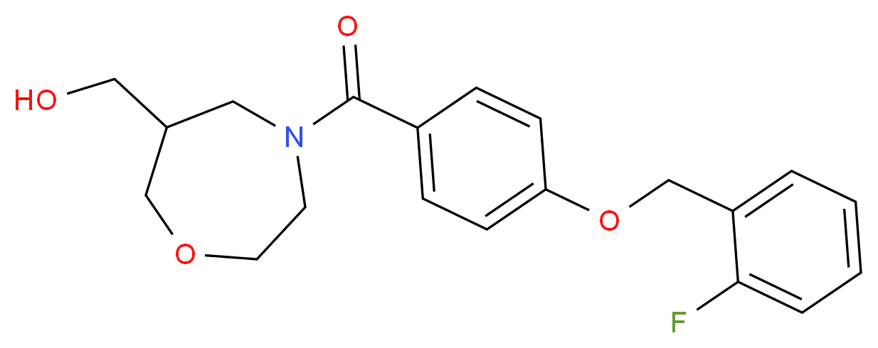 (4-{4-[(2-fluorobenzyl)oxy]benzoyl}-1,4-oxazepan-6-yl)methanol_Molecular_structure_CAS_)