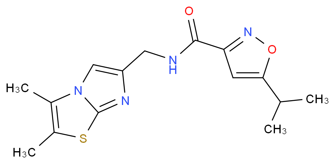 N-[(2,3-dimethylimidazo[2,1-b][1,3]thiazol-6-yl)methyl]-5-isopropyl-3-isoxazolecarboxamide_Molecular_structure_CAS_)