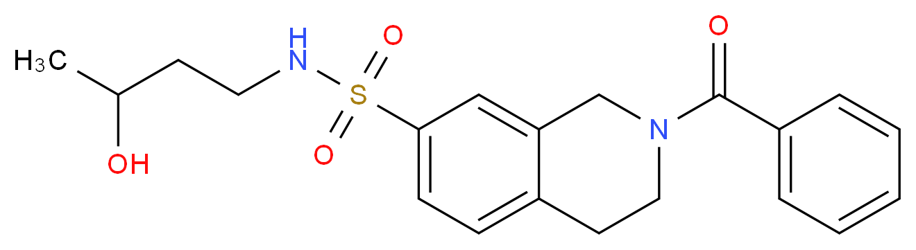 2-benzoyl-N-(3-hydroxybutyl)-1,2,3,4-tetrahydroisoquinoline-7-sulfonamide_Molecular_structure_CAS_)