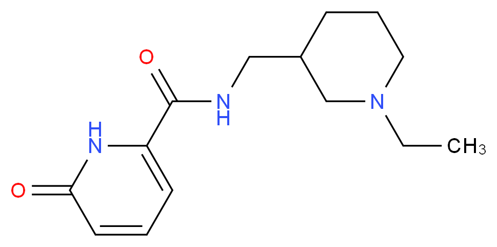 N-[(1-ethylpiperidin-3-yl)methyl]-6-oxo-1,6-dihydropyridine-2-carboxamide_Molecular_structure_CAS_)