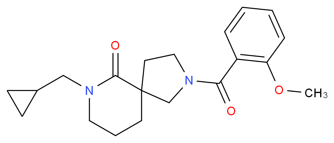 7-(cyclopropylmethyl)-2-(2-methoxybenzoyl)-2,7-diazaspiro[4.5]decan-6-one_Molecular_structure_CAS_)