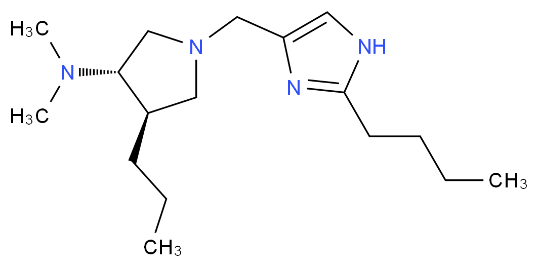 (3S*,4R*)-1-[(2-butyl-1H-imidazol-4-yl)methyl]-N,N-dimethyl-4-propyl-3-pyrrolidinamine_Molecular_structure_CAS_)