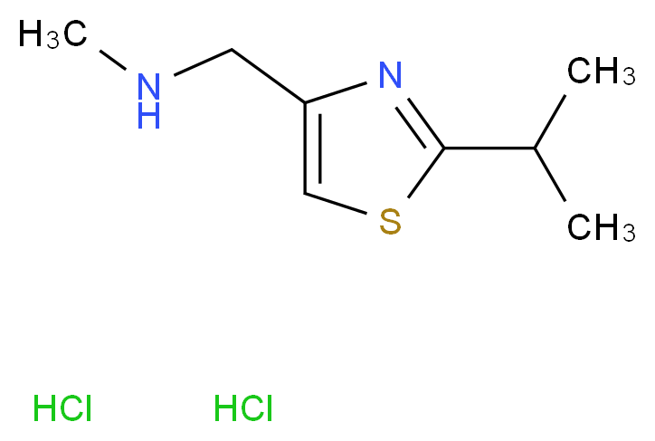 1-(2-Isopropylthiazol-4-yl)-N-methylmethanamine dihydrochloride_Molecular_structure_CAS_903131-67-9)
