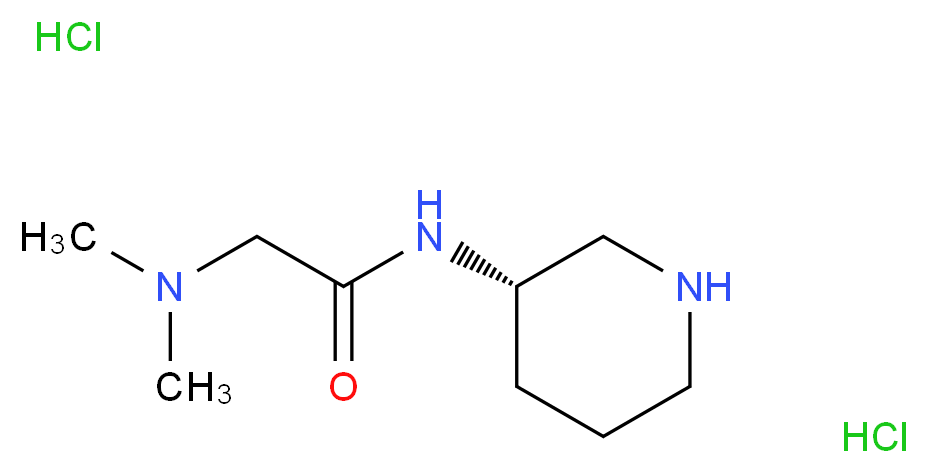 2-(Dimethylamino)-N-[(3S)-piperidin-3-yl]acetamide dihydrochloride_Molecular_structure_CAS_)
