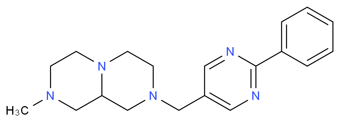 2-methyl-8-[(2-phenylpyrimidin-5-yl)methyl]octahydro-2H-pyrazino[1,2-a]pyrazine_Molecular_structure_CAS_)