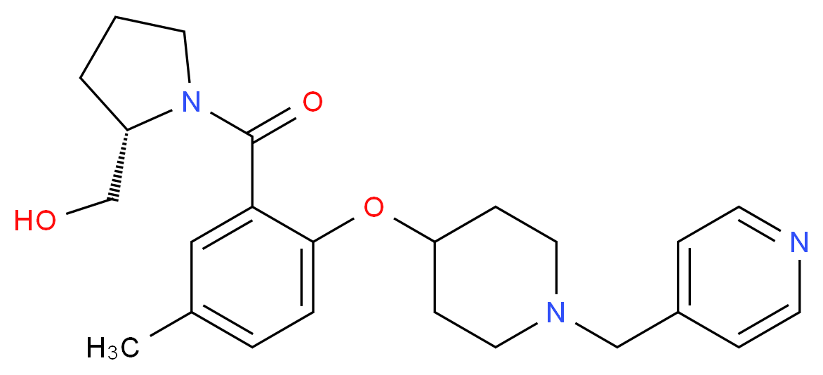 [(2S)-1-(5-methyl-2-{[1-(4-pyridinylmethyl)-4-piperidinyl]oxy}benzoyl)-2-pyrrolidinyl]methanol_Molecular_structure_CAS_)