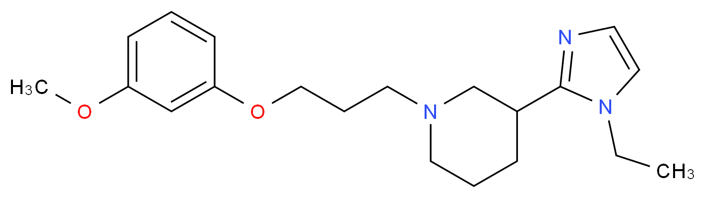 3-(1-ethyl-1H-imidazol-2-yl)-1-[3-(3-methoxyphenoxy)propyl]piperidine_Molecular_structure_CAS_)