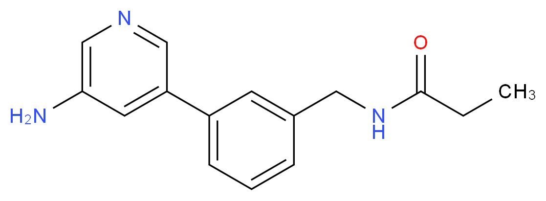 N-[3-(5-aminopyridin-3-yl)benzyl]propanamide_Molecular_structure_CAS_)