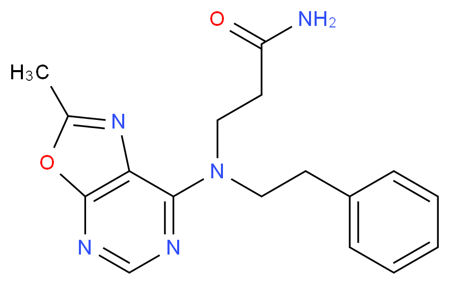 3-[(2-methyl[1,3]oxazolo[5,4-d]pyrimidin-7-yl)(2-phenylethyl)amino]propanamide_Molecular_structure_CAS_)