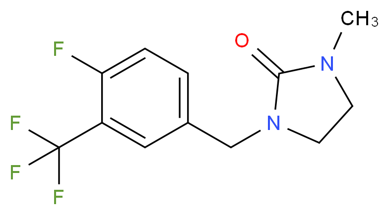1-[4-fluoro-3-(trifluoromethyl)benzyl]-3-methylimidazolidin-2-one_Molecular_structure_CAS_)