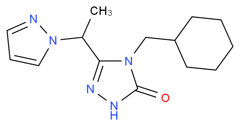 4-(cyclohexylmethyl)-5-[1-(1H-pyrazol-1-yl)ethyl]-2,4-dihydro-3H-1,2,4-triazol-3-one_Molecular_structure_CAS_)