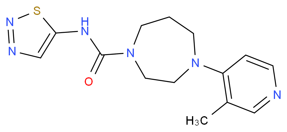 4-(3-methylpyridin-4-yl)-N-1,2,3-thiadiazol-5-yl-1,4-diazepane-1-carboxamide_Molecular_structure_CAS_)