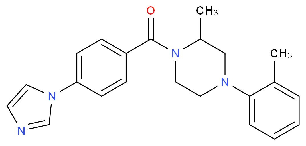 1-[4-(1H-imidazol-1-yl)benzoyl]-2-methyl-4-(2-methylphenyl)piperazine_Molecular_structure_CAS_)