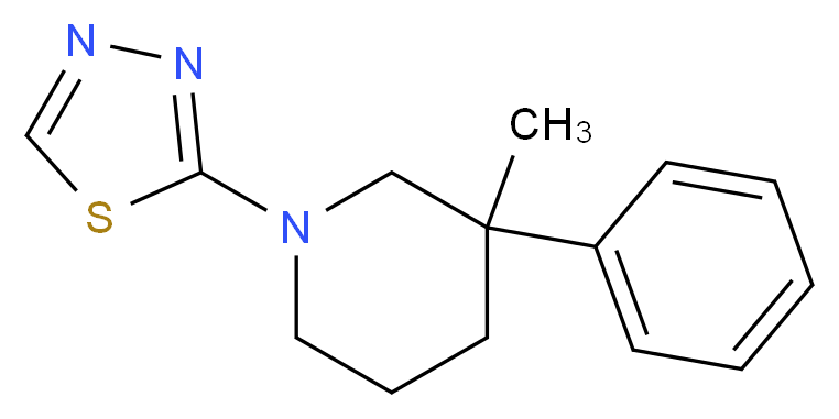 3-methyl-3-phenyl-1-(1,3,4-thiadiazol-2-yl)piperidine_Molecular_structure_CAS_)