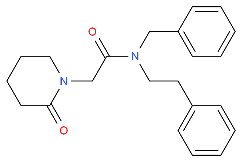 N-benzyl-2-(2-oxopiperidin-1-yl)-N-(2-phenylethyl)acetamide_Molecular_structure_CAS_)