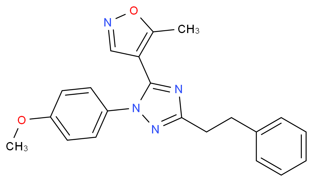 1-(4-methoxyphenyl)-5-(5-methylisoxazol-4-yl)-3-(2-phenylethyl)-1H-1,2,4-triazole_Molecular_structure_CAS_)