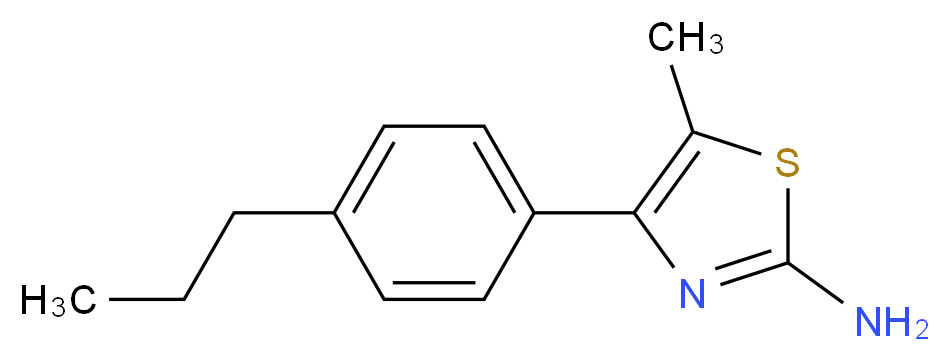 5-Methyl-4-(4-propylphenyl)-1,3-thiazol-2-amine_Molecular_structure_CAS_438223-45-1)