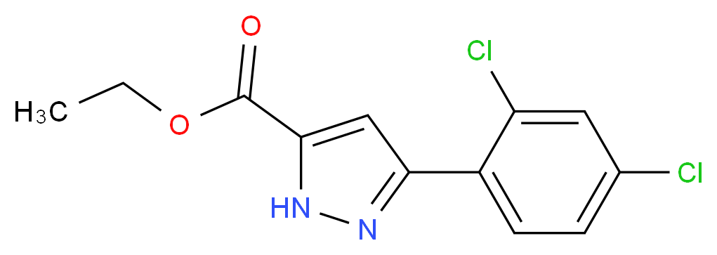 Ethyl 3-(2,4-dichlorophenyl)-1H-pyrazole-5-carboxylate_Molecular_structure_CAS_1036239-60-7)
