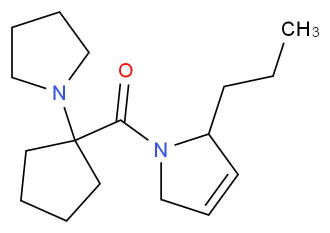 2-propyl-1-[(1-pyrrolidin-1-ylcyclopentyl)carbonyl]-2,5-dihydro-1H-pyrrole_Molecular_structure_CAS_)