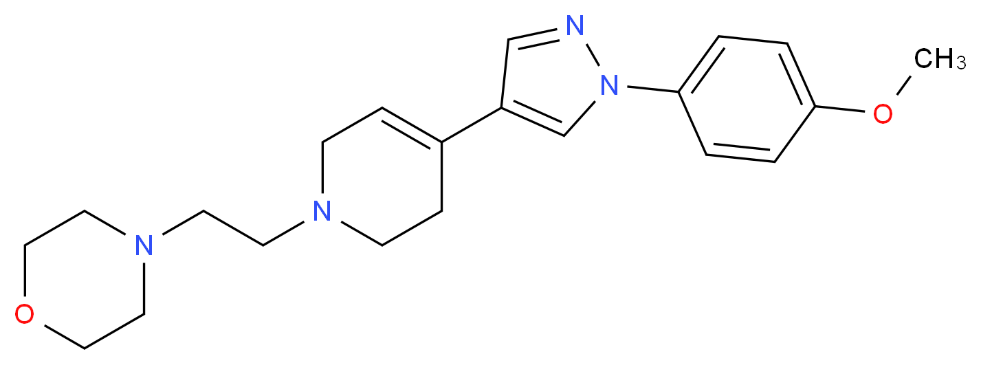 4-{2-[4-[1-(4-methoxyphenyl)-1H-pyrazol-4-yl]-3,6-dihydropyridin-1(2H)-yl]ethyl}morpholine_Molecular_structure_CAS_)